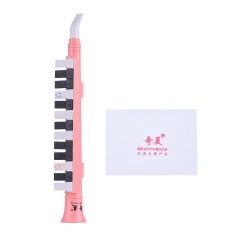 QIMEI QM13A 13 Tombol Keyboard Harmonica Melodica Pianica Alat Musik Pendidikan untuk Anak-anak Pemula Anak-anak Hadiah Berwarna Merah Muda-Internasional