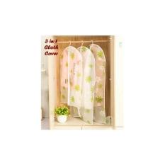 Set 3In1 Cover Pakaian Pelindung Baju Motif Daun