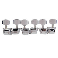 Silver 3L3R krom Semiclosed Tuning pasak kepala mesin untuk gitar akustik