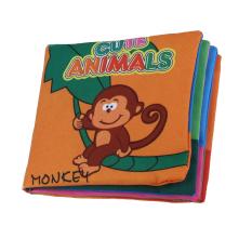 Kain Lembut Bayi Anak Intelijen Pengembangan Squeaky Gambar Buku Kain-Animal Kingdom