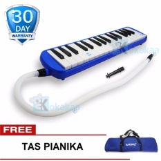 Super Pianika Biru Alat Musik Tiup Gangnam Pianika Murah + Gratis Tas