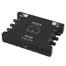 XOX KS108 USB Audio Interface Network Online Singing Device High-Definition Audio Mixer Sound Card for Recording Hosting Speech Home Entertainment Music Appreciation - intl