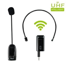 Zoweetek Shidu Mikrofon Nirkabel UHF 2-Dalam-1 Headworn dan Handheld untuk Amplifier Suara, pembicara dan AUX Perangkat Audio (AUS-ZW-SDMIC01)-Internasional