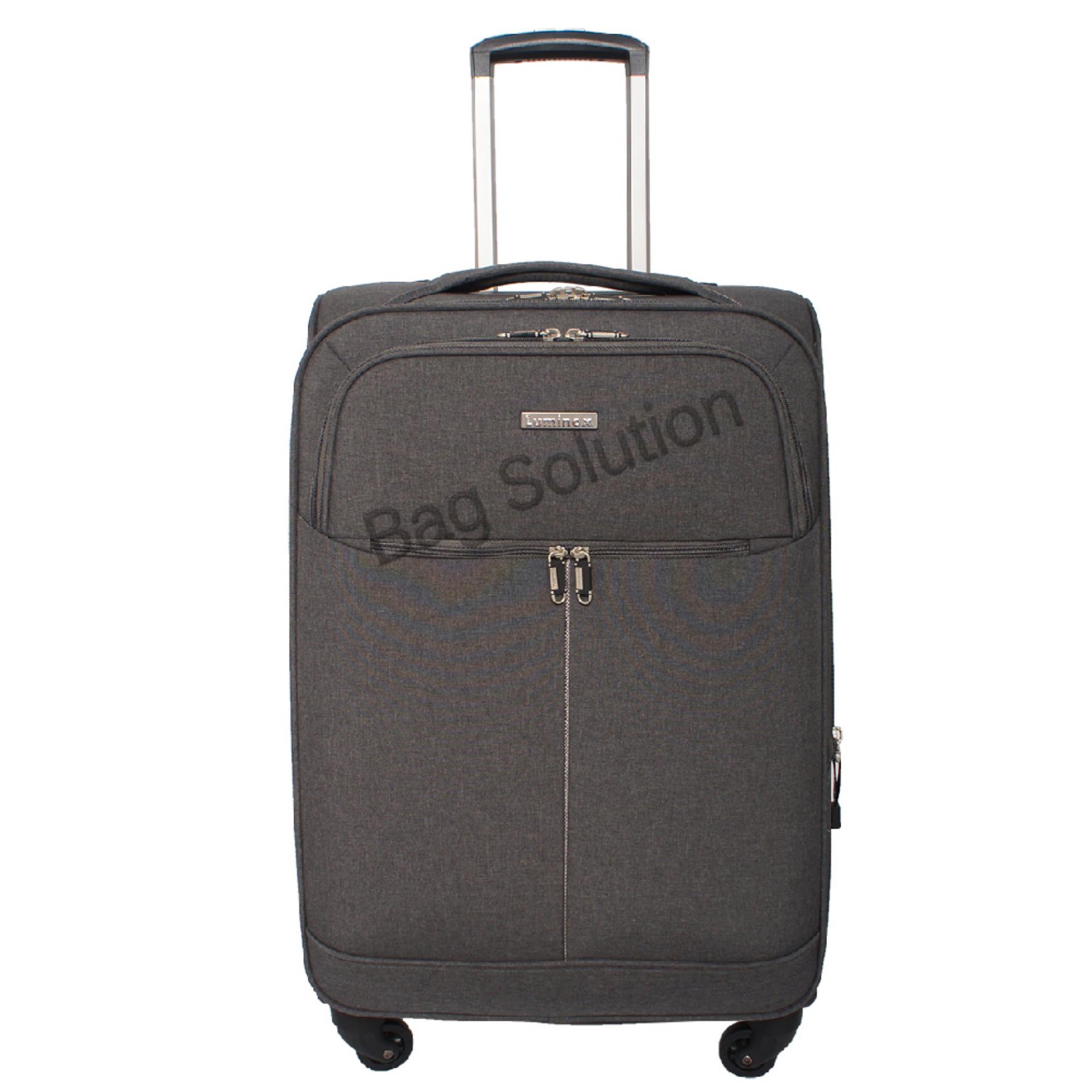 Luminox Tas Koper Softcase - 4 Roda Putar - Kunci TSA GGCI Size 20 Inch - Hitam