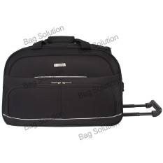 Polo Hunter Tas Kabin Trolley - Duffle Bag with Trolley - Tas Pria Tas Wanita Travel Bag Trolley 593 Size 19 inch - Hitam a