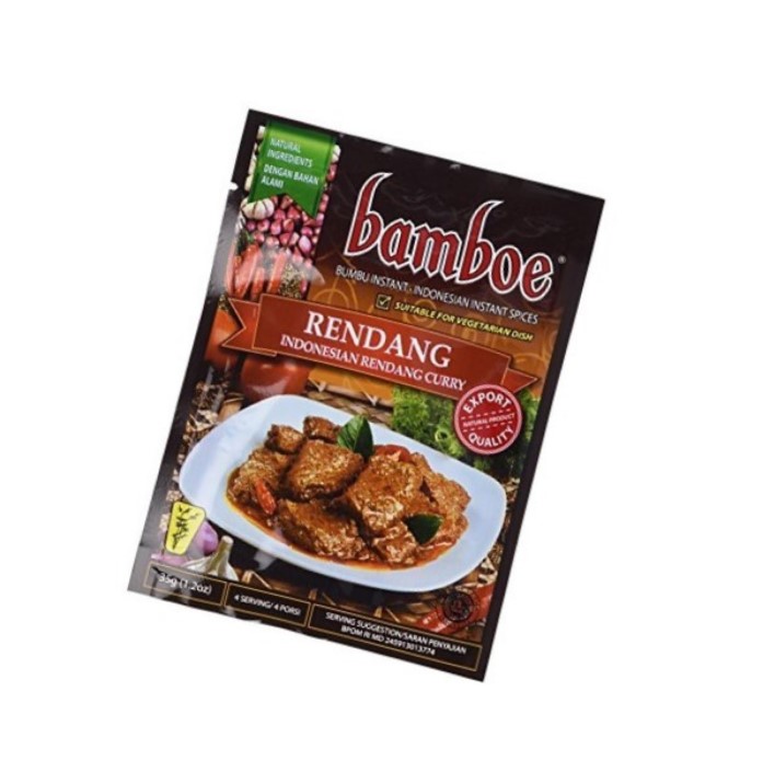 Bahan Pokok Makanan Bumbu Masak Bamboe Bumbu Rendang 35 Gram Lazada Indonesia