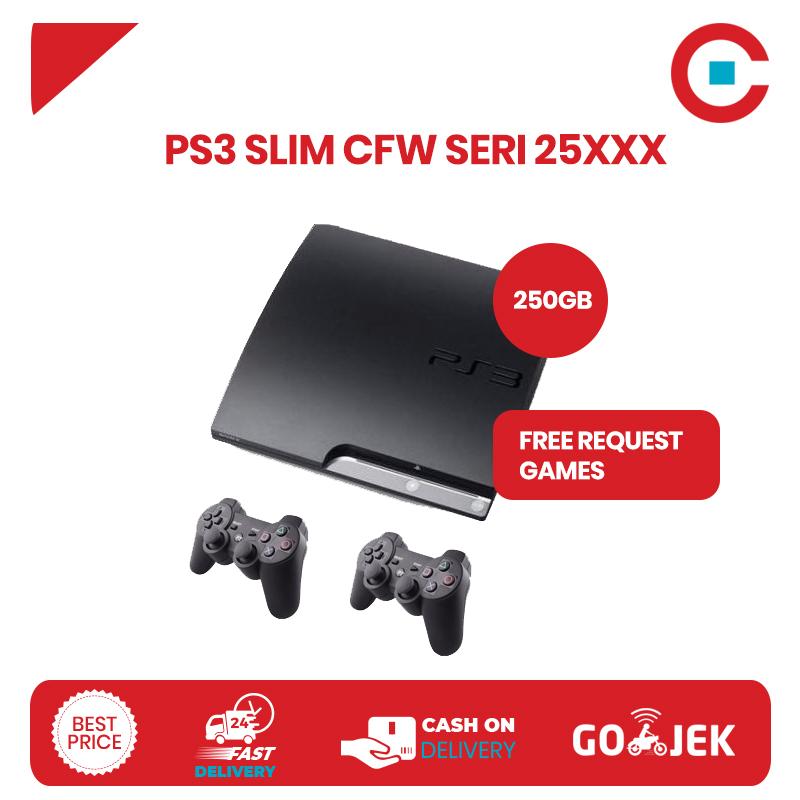 PS3 Slim CFW 250GB Serie 25xxx Up to 25 Games in Hardisk