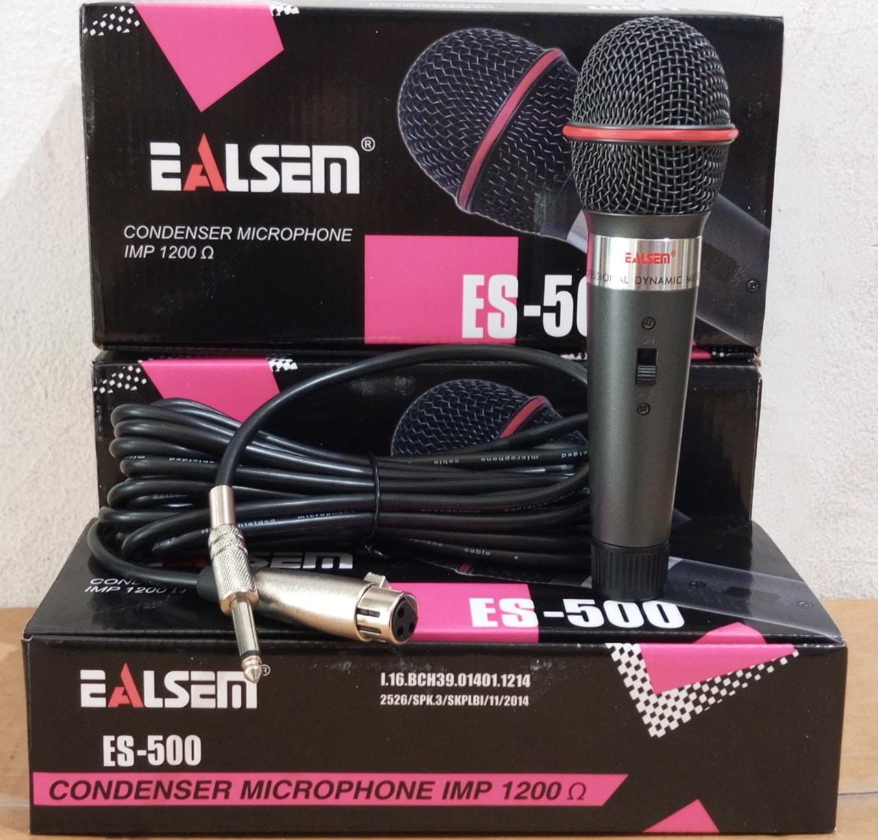 Mic KABEL EALSEM ES500 MICROPHONE CONDENSER Lazada Indonesia