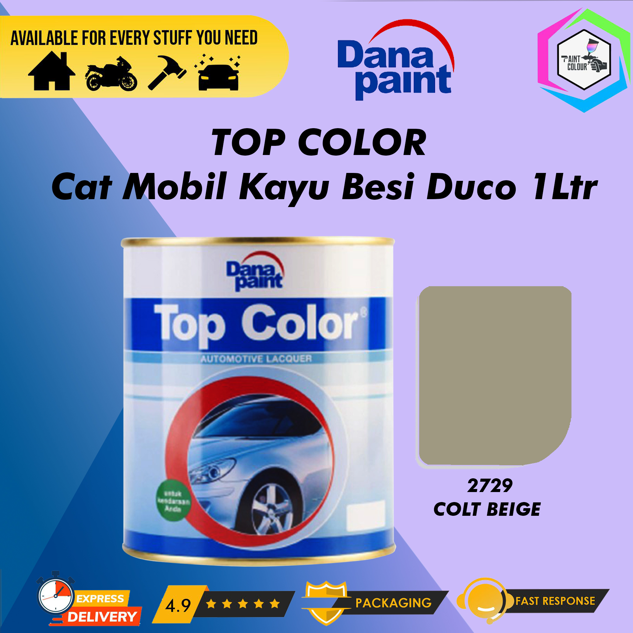 TOP COLOR 2729 Colt Beige Cat Mobil Kayu Besi Duco Lazada Indonesia