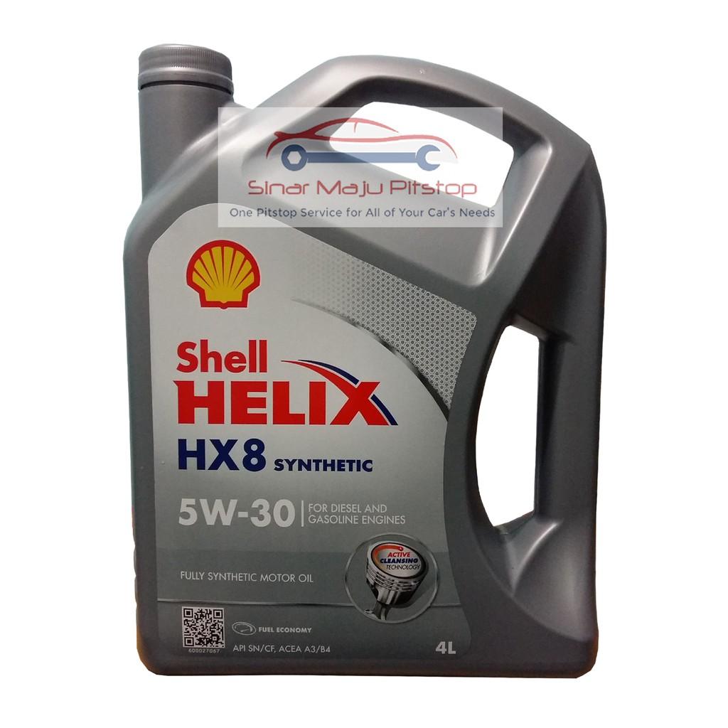 Murah Oli Mobil SHELL HELIX HX8 API SN/CF Fully Synthetic Oil - Oli