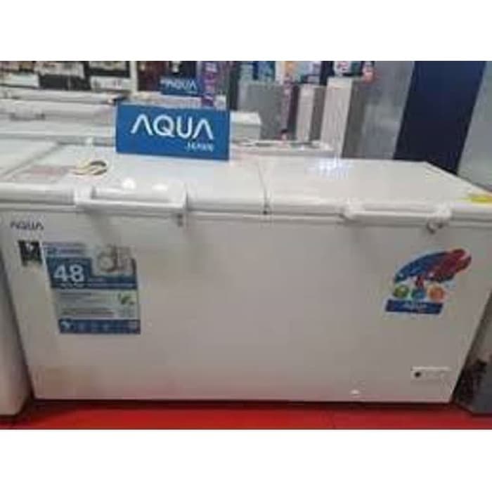 CHEST FREEZER AQUA MURAH 2 PINTU AQF550R pembeku makanan murah promo