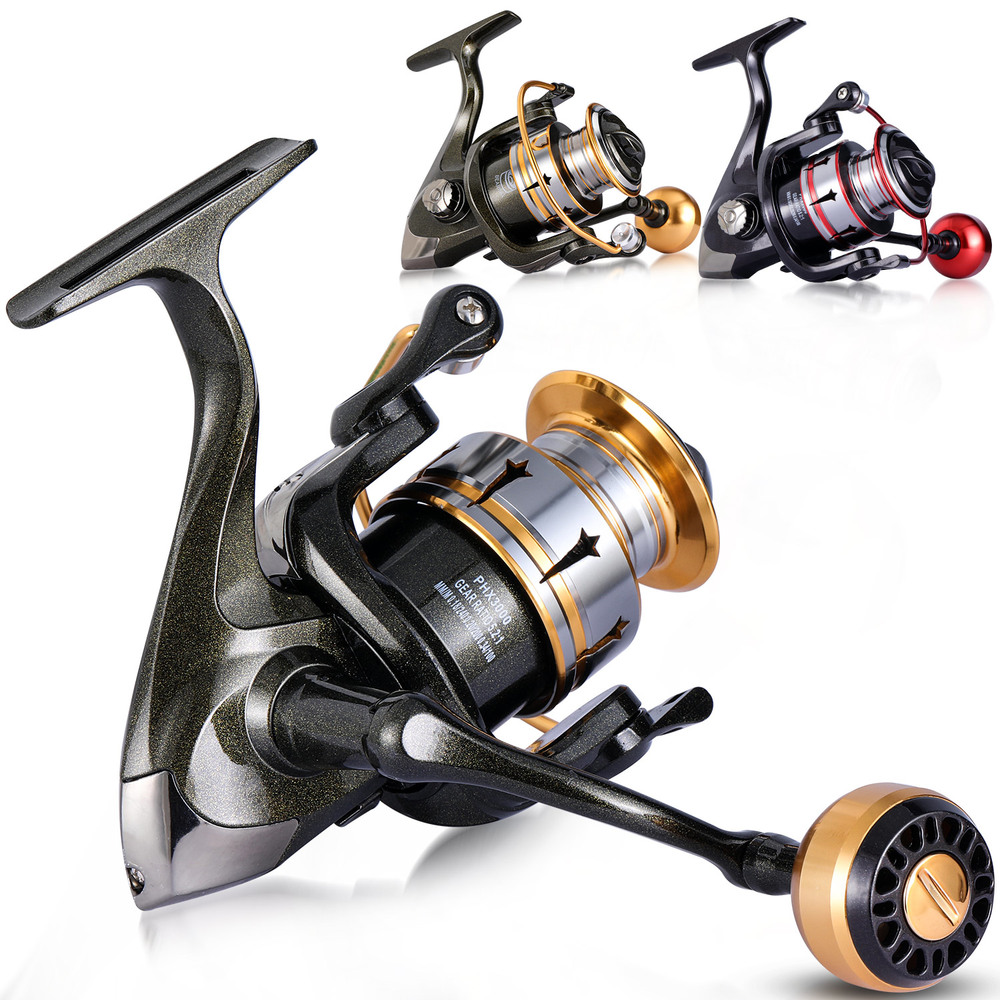 Sougayilang 1000-5000 Spinning Fishing Reel 5.2:1 Gear Ratio 10kg Max Drag  Reel for Carp Feeder Fishing