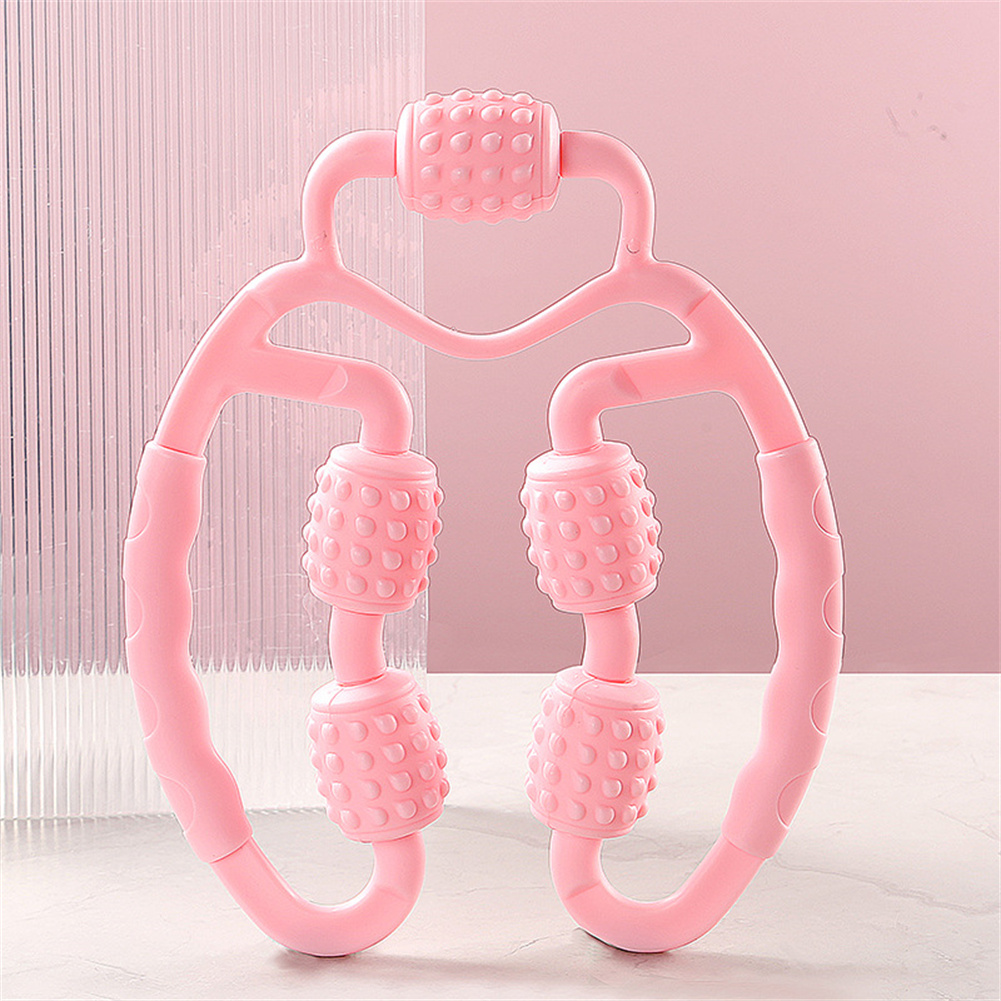 LAZ GYM Fitness Gym Five Wheel Ring Leg Clamp Muscle Relaxation Massage Leg Beautifying Device Calf Muscle Massage Stick Household Yoga Leg Slimming Device Slim Leg Exercisers