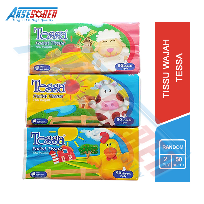 Tisu Wajah Tessa [50 Sheet/2 Ply] / Tessa Facial Tissue / Tissue Tesa