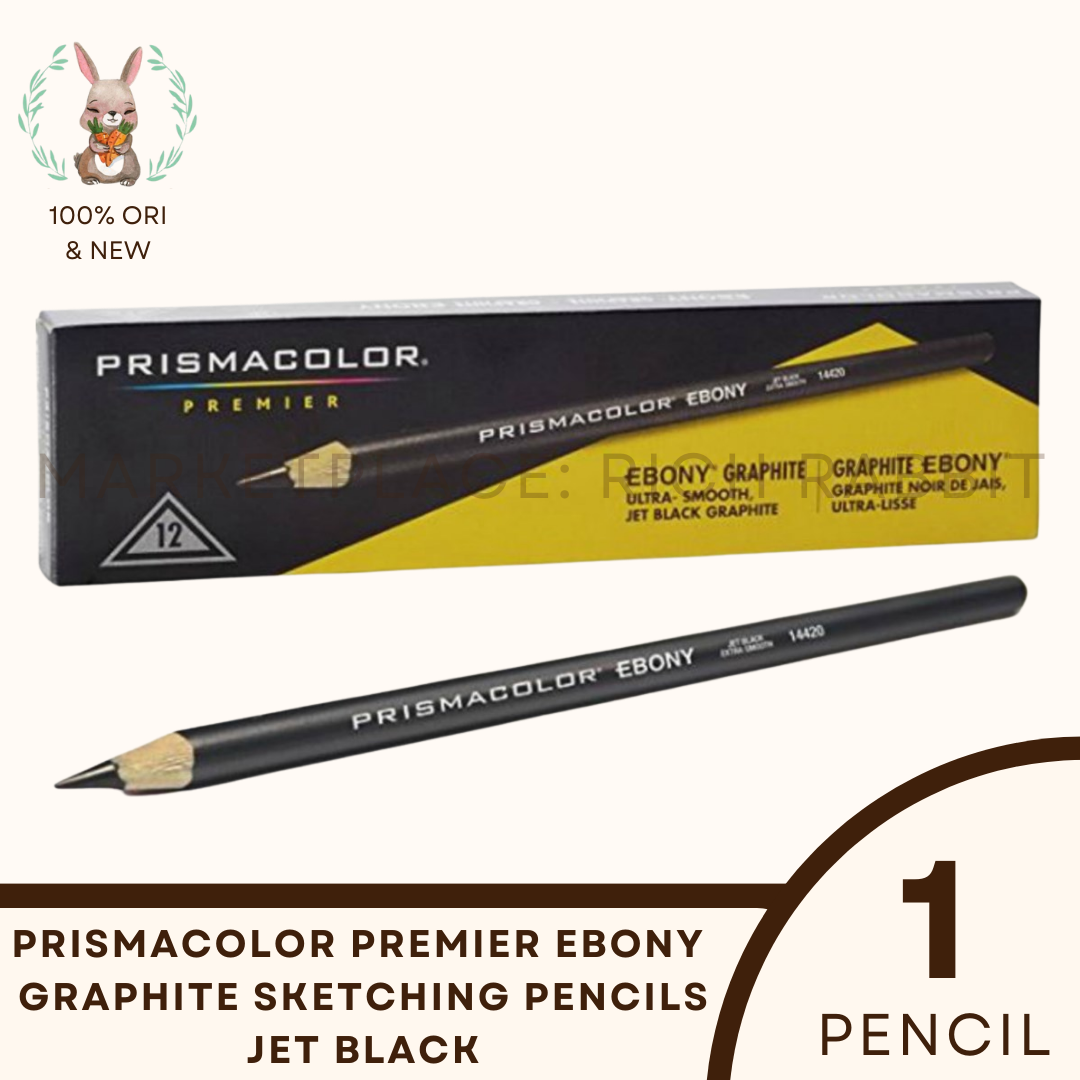 Prismacolor Ebony Jet Black Graphite Sketching Pencils, Box of 12