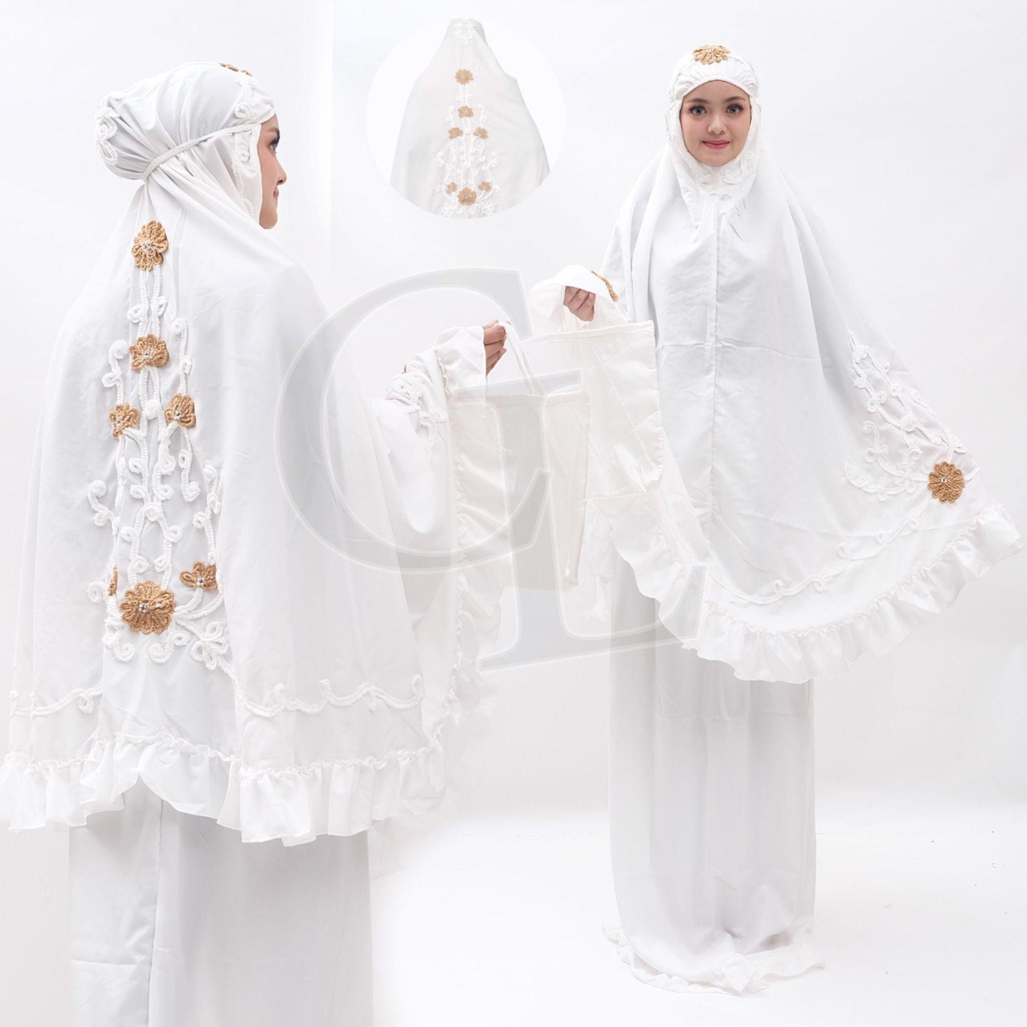 Chrystion Rosemary Mukena Putih Wanita Ukuran Jumbo Model Terbaru
