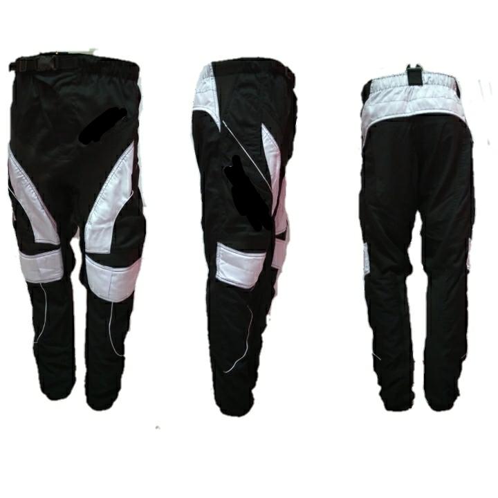 Hilya Celana Lokal Motor Touring Motocross Mx Racing Trail Panjang Dewasa Hitam Kombinasi Putih