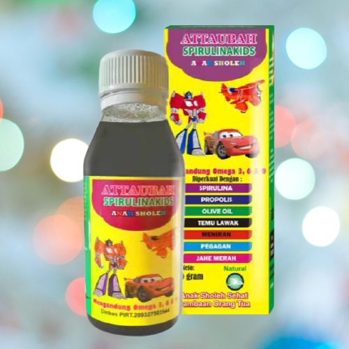 MADU ANAK SHOLEH SPIRULINA KIDS ATTAUBAH KEMASAN BARU 150gr Asli