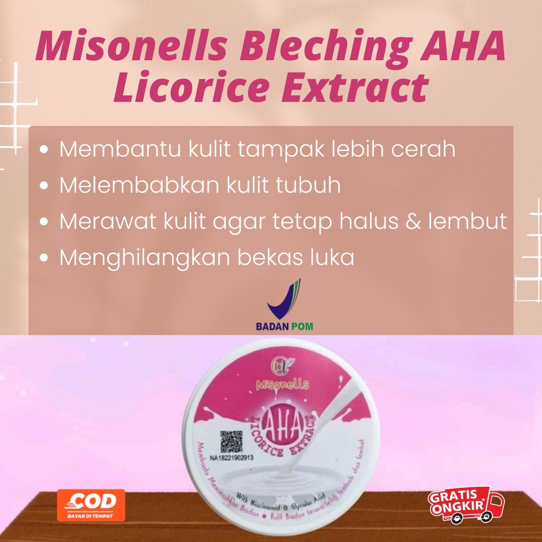 Misonells Bleaching AHA Licorice Extract / Body Cream Bleaching \ Body