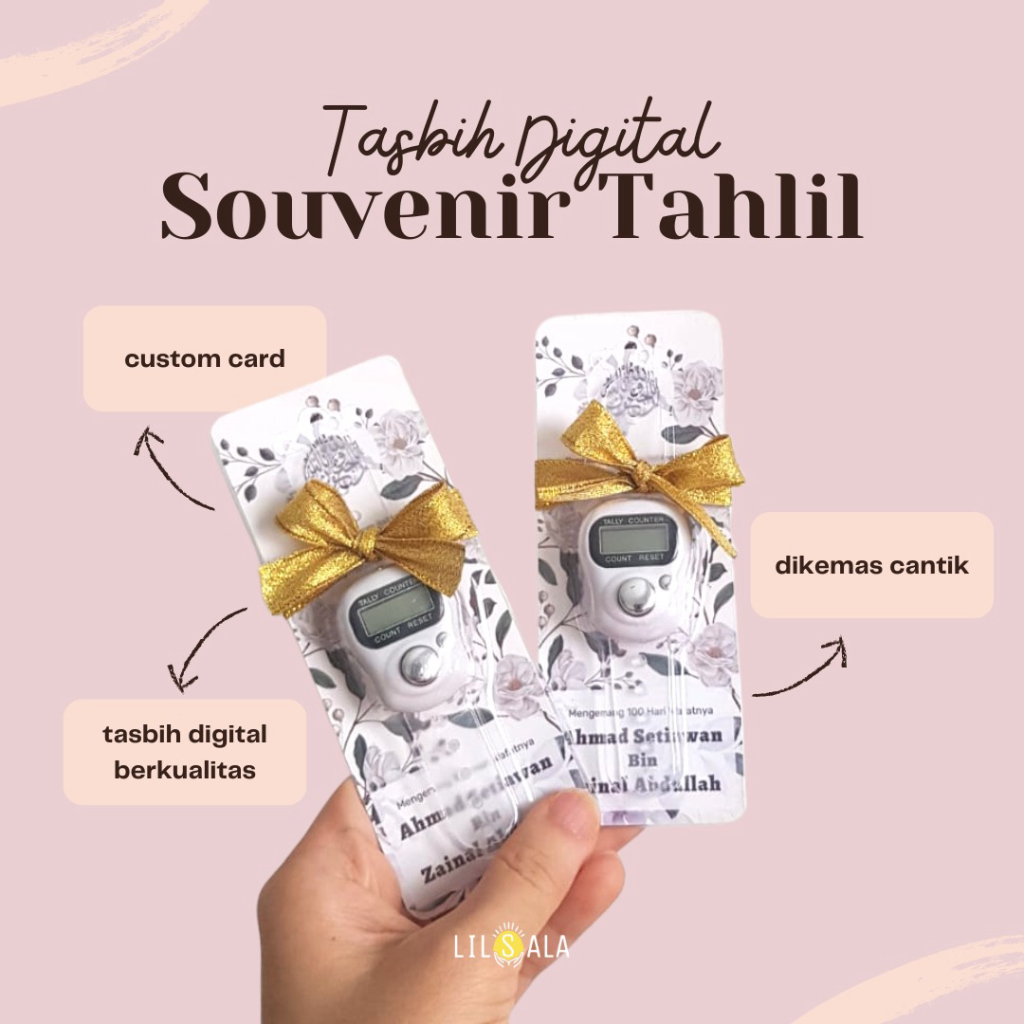 [TDK] Souvenir Tasbih Digital + Kartu Ucapan SXH Mini Tally Counter