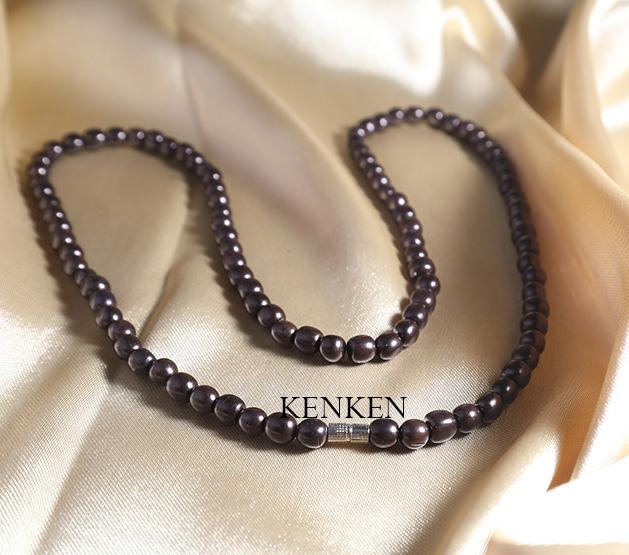 Kalung Merica Bulat Kecil Cokelat Diameter 5mm - Kokka Kaukah Kaokah Kauka Koka - Hitam