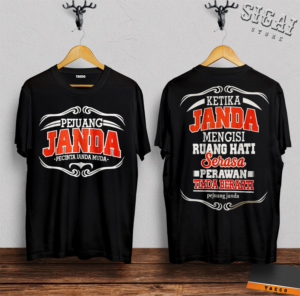 kaos distro model pejuang janda cd 0019