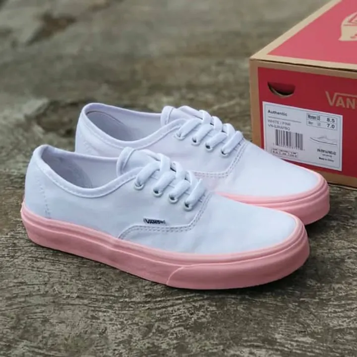 vans pink putih