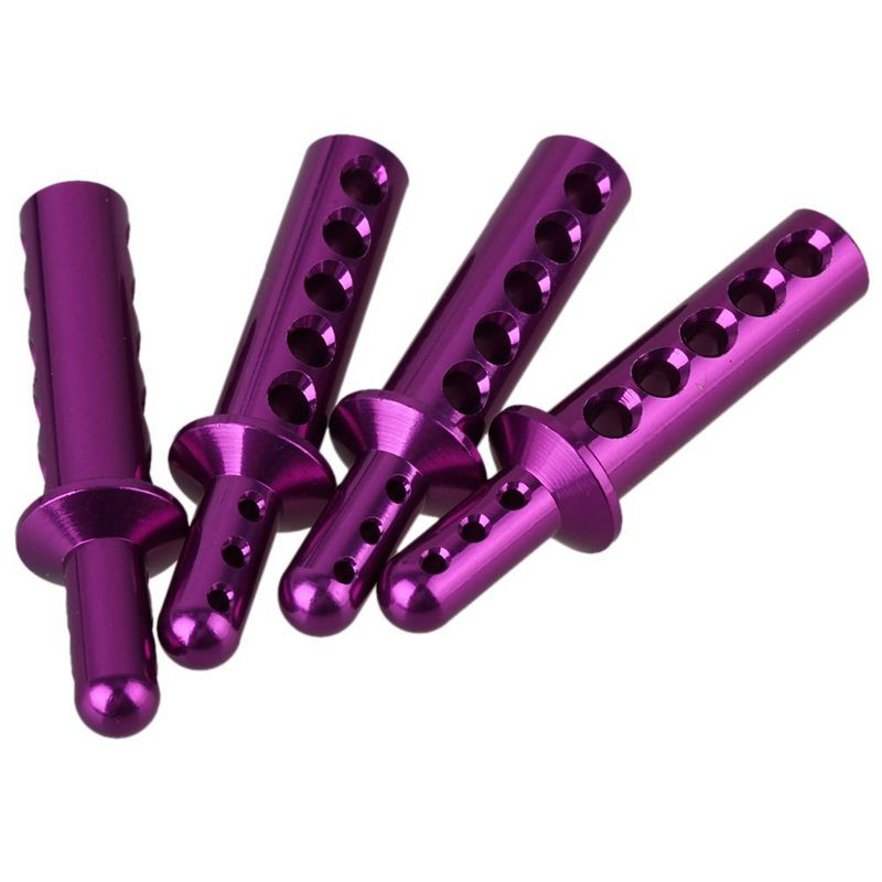 4pcs 108037(08007) Aluminum Alloy RC 1:10 Purple Body Post Mounts for HSP 94108 94111 94188 Car