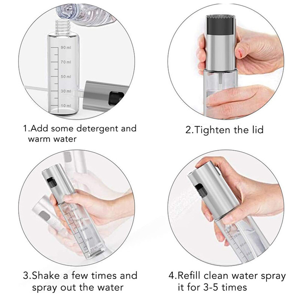 Đồ dùng nhà bếp 200ml bình xịt dầu thủy tinh bình xịt dầu gia vị nấu ăn nướng đồ nướng bình xịt dầu ô liu bình xịt dầu giấm bình phun nhiên liệu