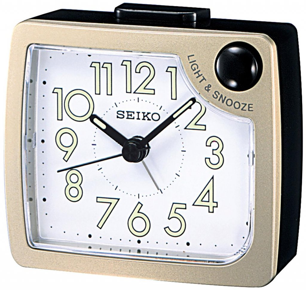 jam weker seiko qhe120 all colours quiet sweep lumibrite gold