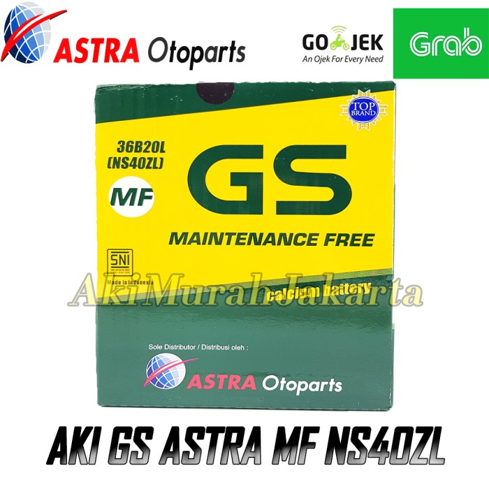 Aki Mobil Suzuki Karimun Estilo GS Astra NS40ZL Aki Kering 12V / 35 Ah