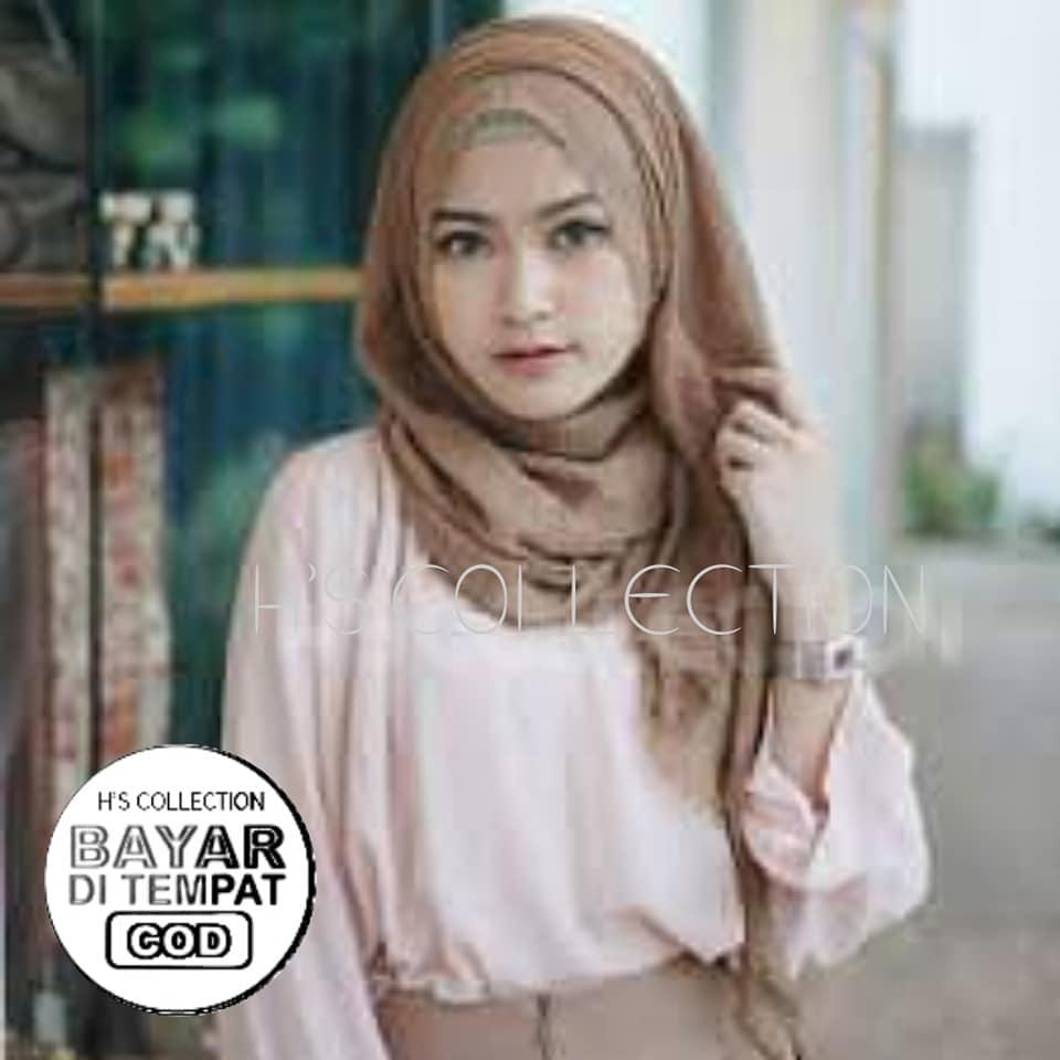 Hijab/Jilbab PASMINA CRINKLE COTTON warna TERLENGKAP