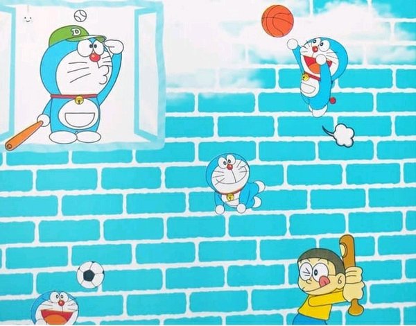 Promo Cod Dbb Wallpaper Dinding Karakter Doraemon Batu Bata Biru Wallpaper Dinding Doraemon Bata Biru Sticker Dinding Motif Doraemon Termurah Lazada Indonesia