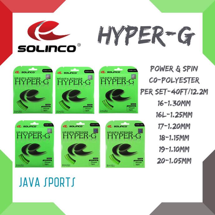 Promo Senar Tenis Solinco Hyper G 16 1.25Mm/17 1.20Mm / Senar