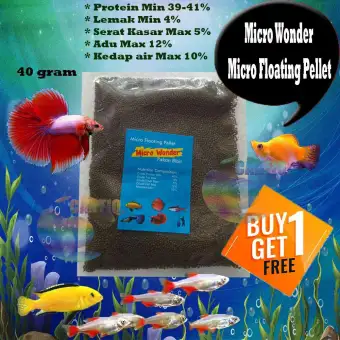 Beli 1 Gratis 1 Micro Wonder Micro Floating Pellet Makanan Ikan