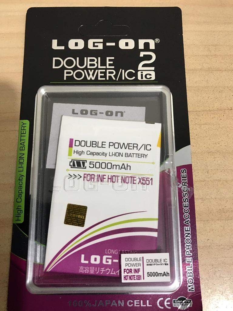 MERK LOGON - FOR INFINIX HOT NOTE X551 / BL-40AX - Baterai Batrai Batre Battre Batery Battery Batere Infinix Hot Note 1 Note1 X551 dOUBLE DABEL POWER PAWER