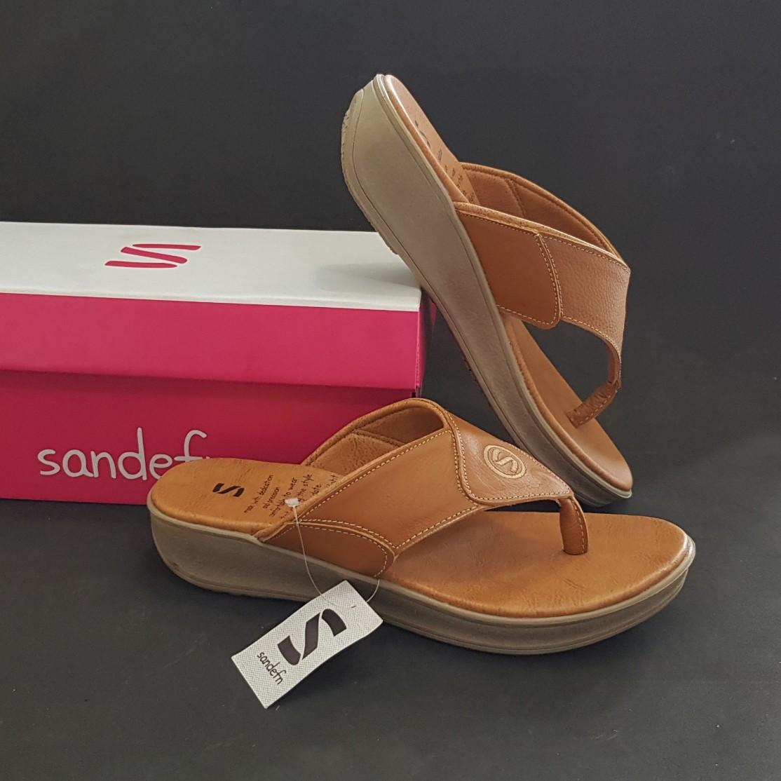 Sandal wanita original SANDEFN bahan upper kulit asli outsol TPR empuk kuat dan tidak licin dilantai / Sandal wanita / Sandal jepit wanita / Sandal kulit wanita / Sandal selop wanita / Sandal wanita murah / Sandal murah / Sandal jepit kulit murah / Sandal