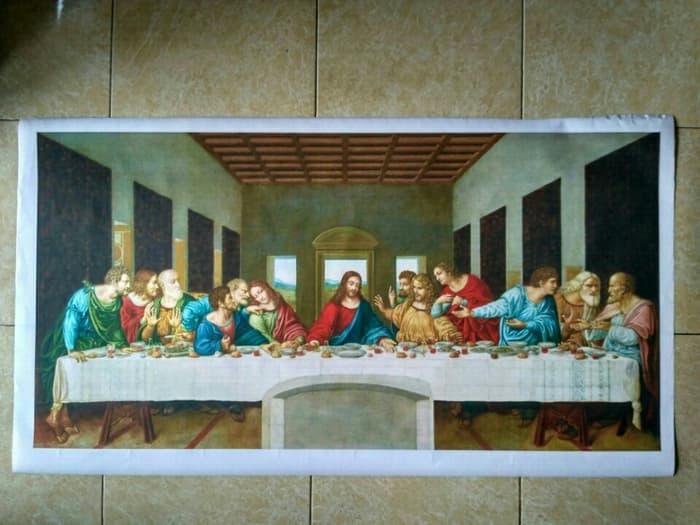 Repro Digital Lukisan Perjamuan Kudus Yesus Kristen Last Supper Lazada Indonesia