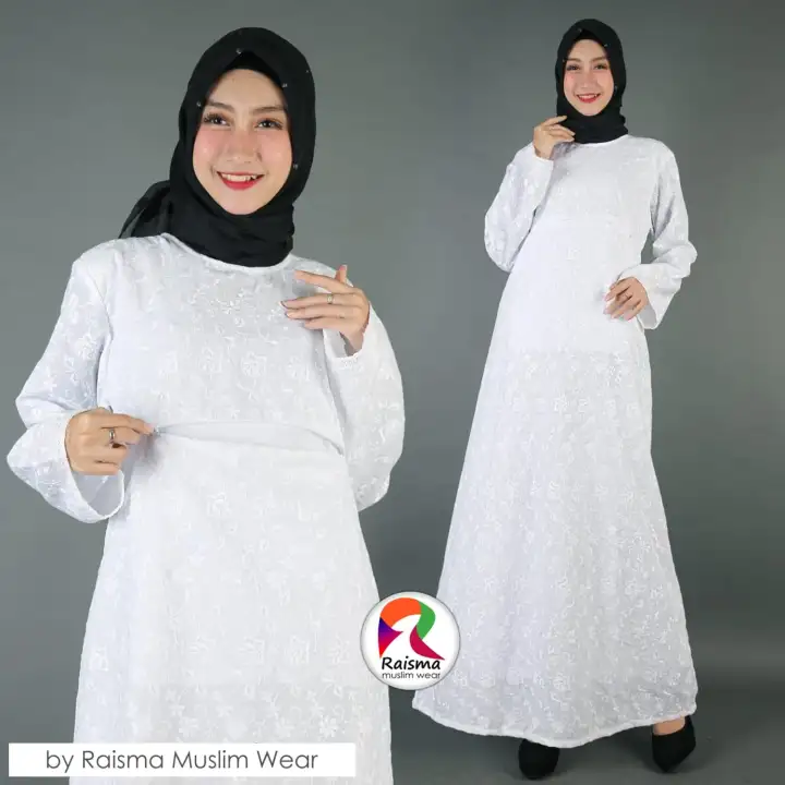 Baju Gamis Putih Gamis Putih Kantong Dada Gamis Putih Polos Bahan Katun Adem Gdp01 Gamis Umroh