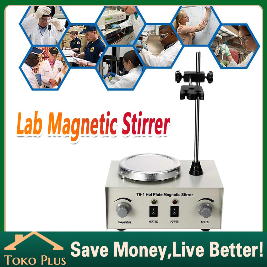 220V Laboratorium Magnetic Stirrer Pengaduk Magnetik Pemanas Pemutar ...