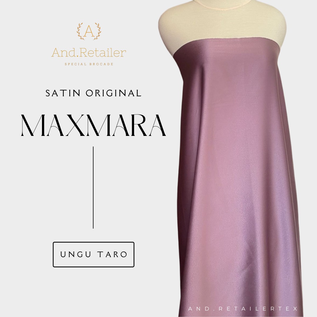 Kain Satin Maxmara Original Pure Silk Warna Taro Lazada Indonesia