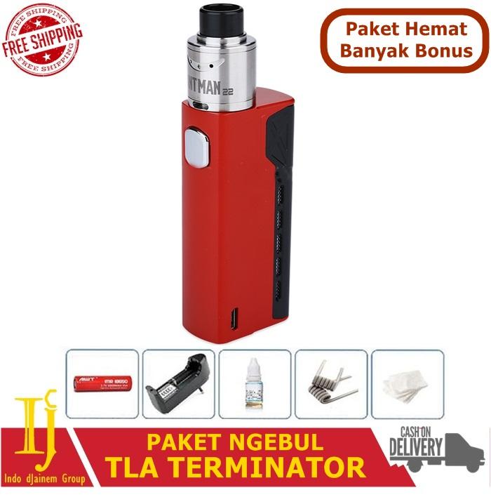 IJC - Paket Siap Ngebul TLA Terminator Rokok Elektrik Vape TLA + Free Baterai Coil Liquid Kapas dan Charger IJC - Paket Siap Ngebul TLA Terminator Rokok Elektrik Vape TLA + Free Baterai Coil Liquid Kapas dan Charger
