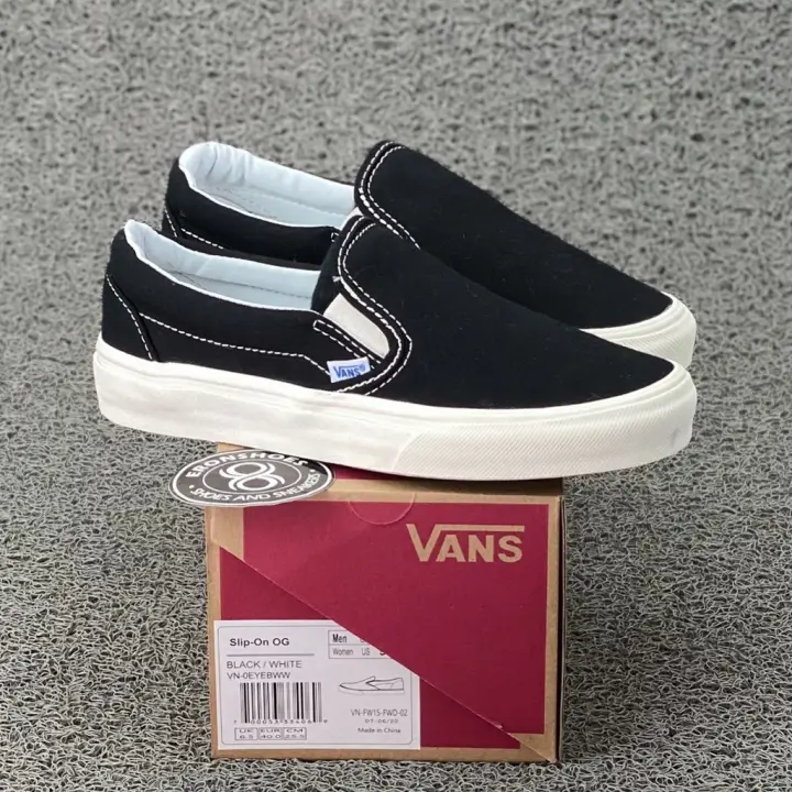 vans slip on og bw