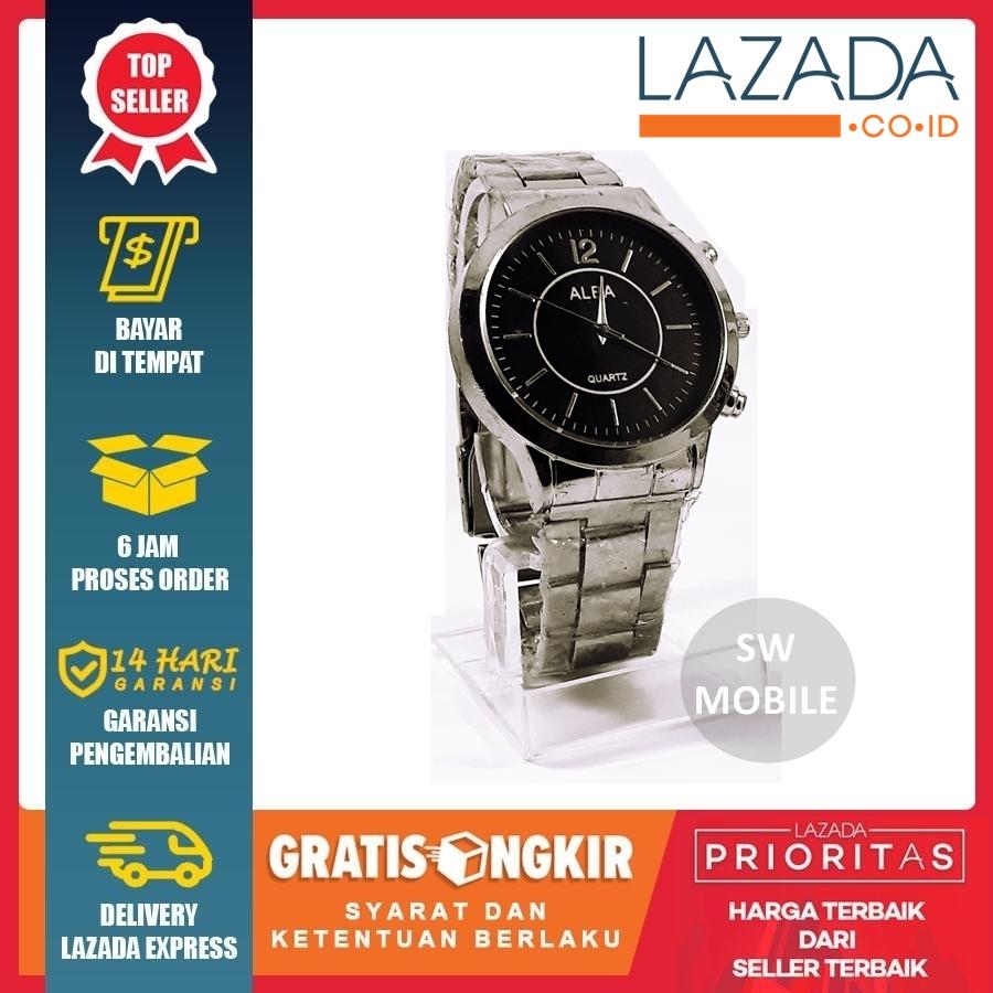 Jam Tangan Pria KEREN dan TERMURA Alba Strap Stainless Steel / Tali Rantai - Silver