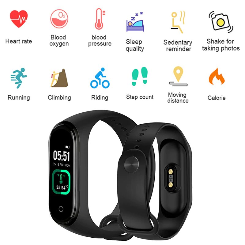 M4 Pro Smart Band Waterproof Fitness Tracker Sport Wristband M4 Smart Watch  Men Heart Rate Fitness Bracelet For IOS Android 2020|Smart Watches| -  AliExpress