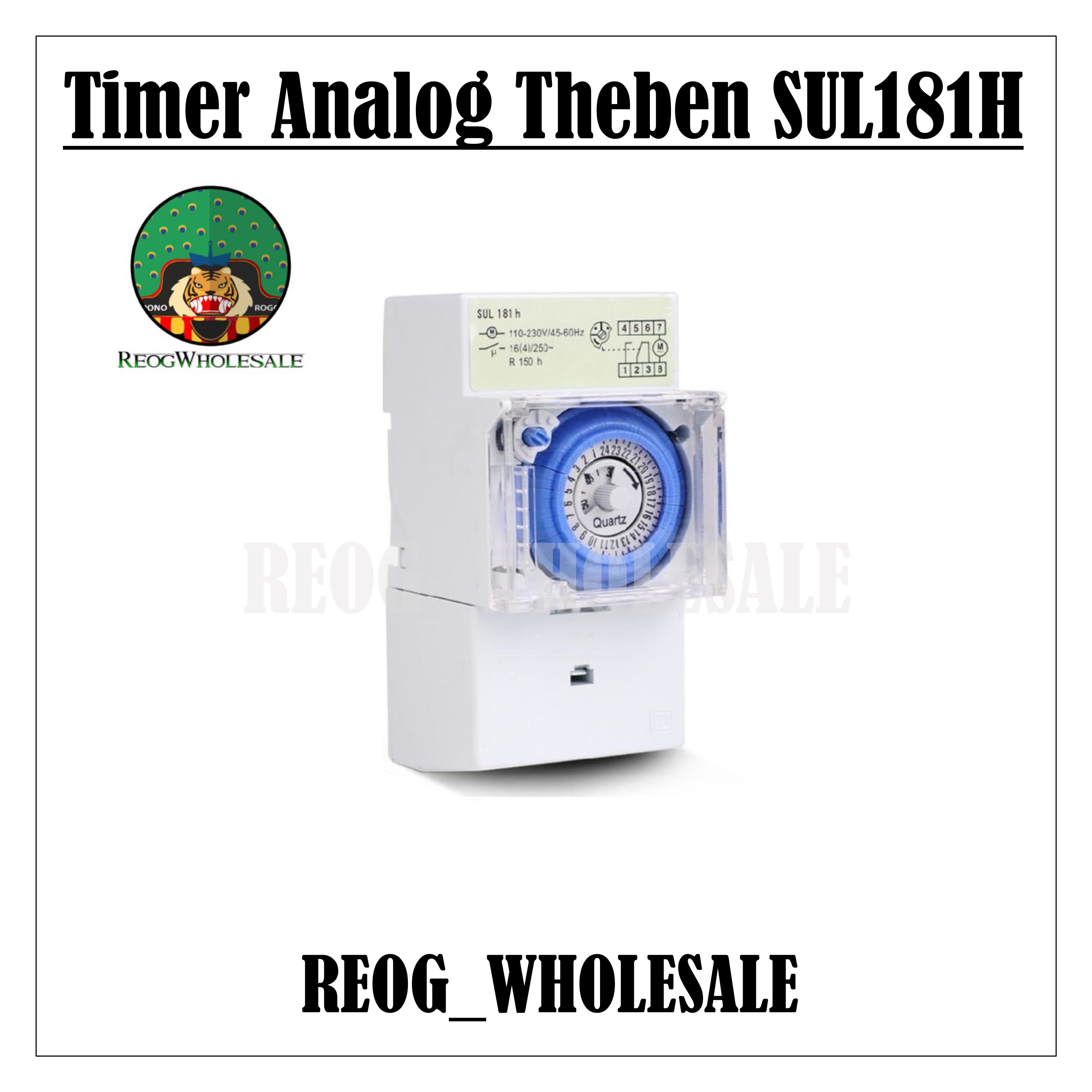 Timer Analog Theben SUL181H Switch Switcher 24 Jam/H Panel Lampu