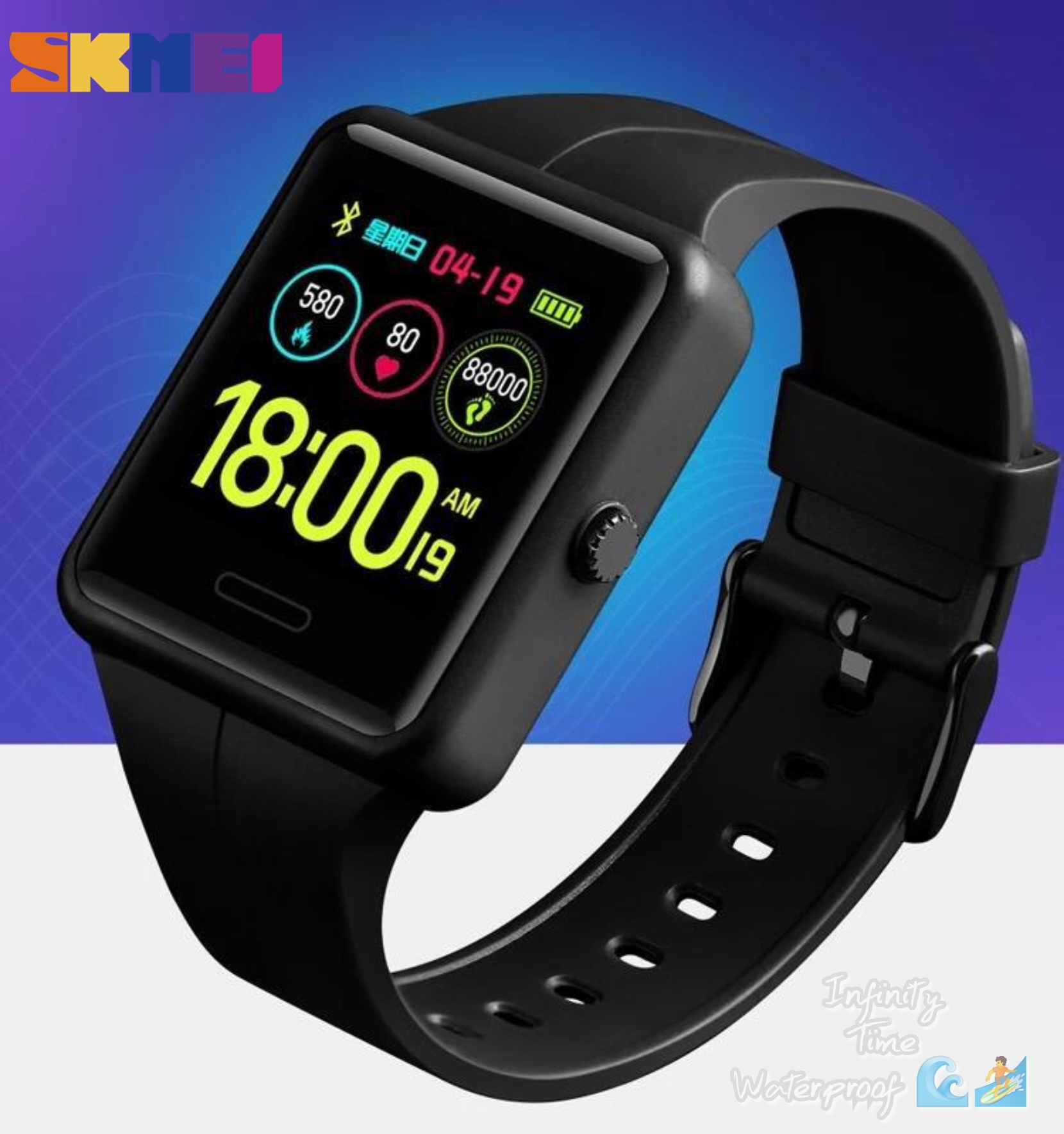 Infinitytime Jam Tangan Skmei 1526 1525 Strap Rubber Digital heart