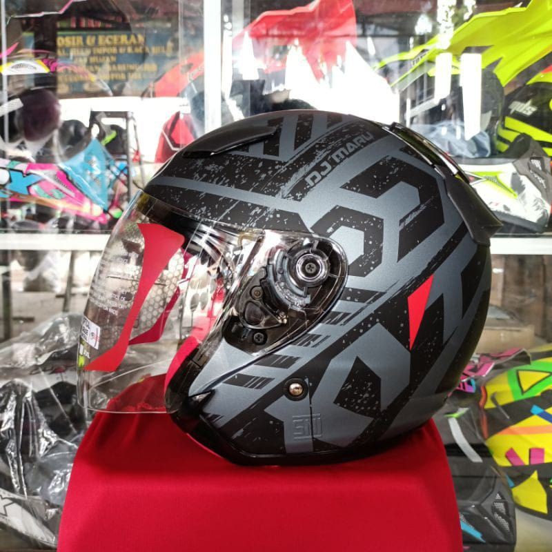 Helm Half Face KYT DJ MARU Original Custom Helm Pria Helm Murah