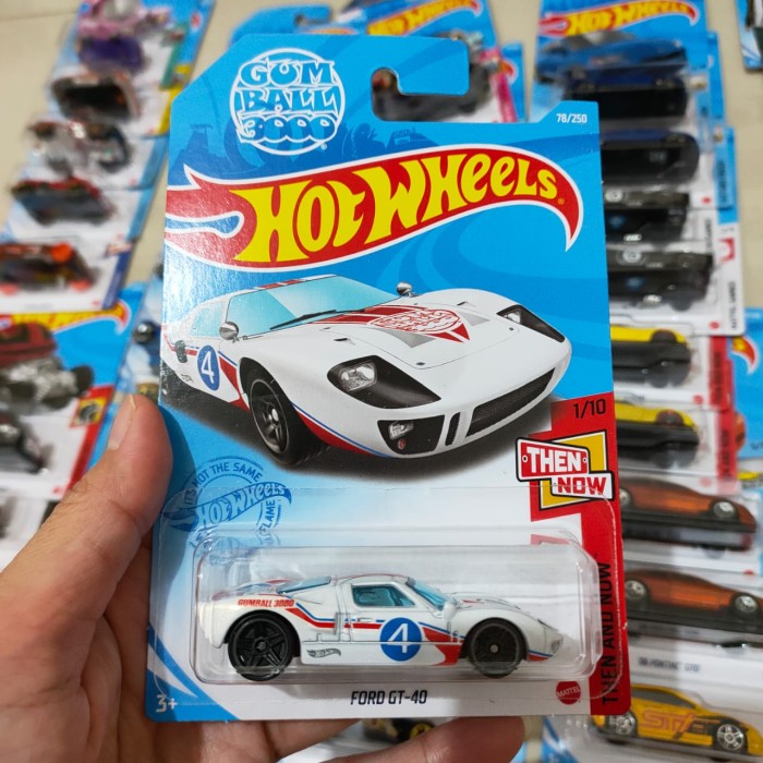 Hot wheels Hotwheels Ford GT 40 Putih no Gum Ball 3000 Diecast