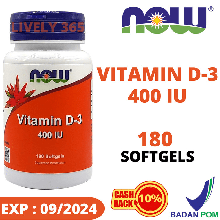 vitamin d3 400 1000 2000 5000 10000 iu & k2 now foods 400 iu 180 sg